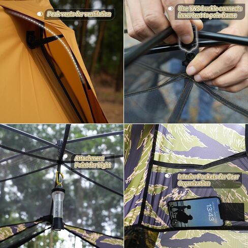 Scout Ultralight 1 Person Backpacking Tent 3 Season Waterproof for Hiking, Trekking, Camping, and Biking etc,. in Saudi Arabia