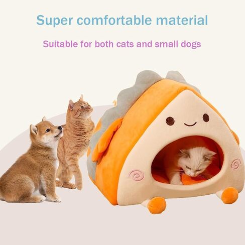 Cat Houses for Indoor Cats,Covered Cat Cave Beds & Furniture,Sandwich Removable Comfortable Cat Tent and Small Dog Tent,Cute Modern Cat Condo (M) in Saudi Arabia