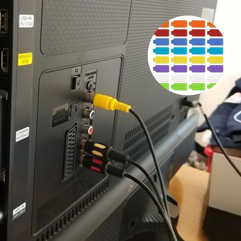 40PCS Computer Cable Labels 0.78" X 3.54", Cord Labels for Electronics & Writable Cord Identifiers for Charging Cords, Labels for Cords and Chargers & Wire Tags for Cable Organization Management in Saudi Arabia