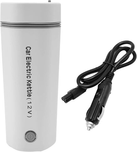 Portable Travel Electric Kettle,350ml Car Kettle Boiler,304 Stainless Steel Car Heating Cup 12V/96W 15 Mins Quick Boiling,Ideal for Him/Her and Baby in Saudi Arabia