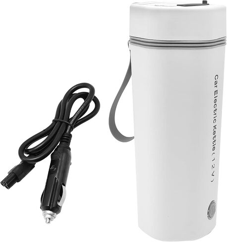 Portable Travel Electric Kettle,350ml Car Kettle Boiler,304 Stainless Steel Car Heating Cup 12V/96W 15 Mins Quick Boiling,Ideal for Him/Her and Baby in Saudi Arabia