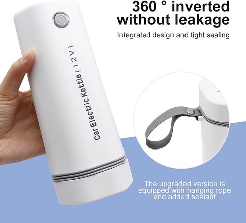 Portable Travel Electric Kettle,350ml Car Kettle Boiler,304 Stainless Steel Car Heating Cup 12V/96W 15 Mins Quick Boiling,Ideal for Him/Her and Baby in Saudi Arabia