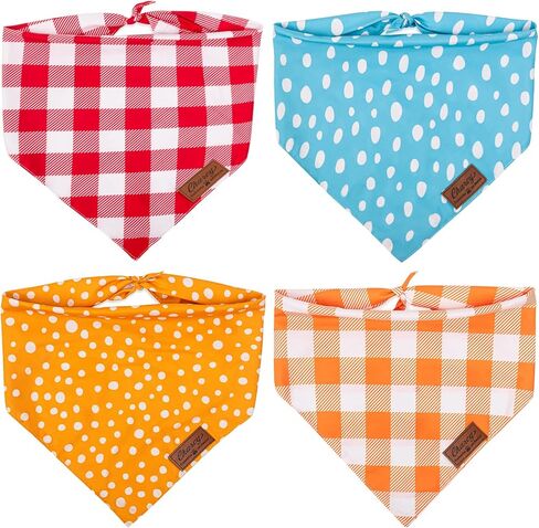 Nausikaa Dog Bandanas 4 Pack, Triangle Large Girl Dog Bandana, Durable Polyester Fabric Dog Scarf, Unique Design - Ink Flower C in Saudi Arabia