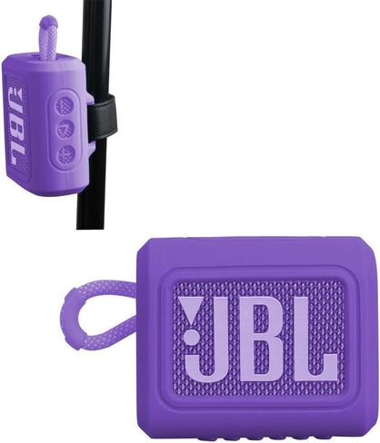 Hermitshell Silicone Carrying Case Replacement for JBL Go 3 / JBL Go 4 Portable Bluetooth Speaker (Lavender, Silicone Case) in Saudi Arabia