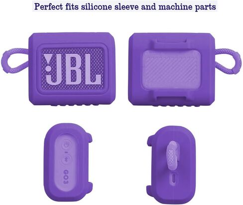 Hermitshell Silicone Carrying Case Replacement for JBL Go 3 / JBL Go 4 Portable Bluetooth Speaker (Lavender, Silicone Case) in Saudi Arabia