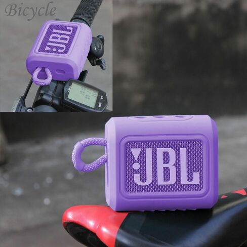 Hermitshell Silicone Carrying Case Replacement for JBL Go 3 / JBL Go 4 Portable Bluetooth Speaker (Lavender, Silicone Case) in Saudi Arabia