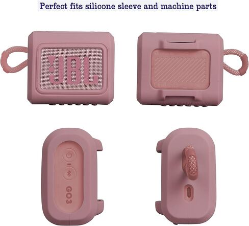 Hermitshell Silicone Carrying Case Replacement for JBL Go 3 / JBL Go 4 Portable Bluetooth Speaker (Lavender, Silicone Case) in Saudi Arabia