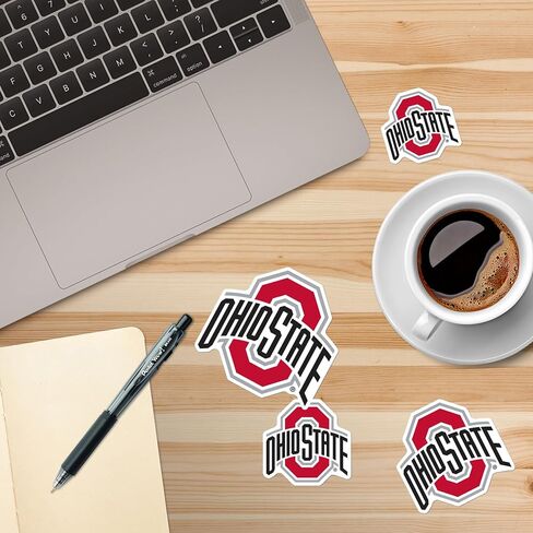 The Ohio State University Primary Logo 50ct Vinyl Large Deluxe Stickers Variety Pack - Laptop, Water Bottle, Scrapbooking, Tablet, Skateboard, Indoor/Outdoor in Kuwait
