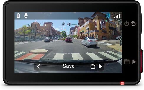 Garmin Dash Cam X110 Compact 1080p HD Camera | 140° FOV, Clarity Polarizer, Voice Control, GPS, 2.4" Display, Automatic Incident Detection Recording | Signature Series 64GB Micro SDXC Card in Saudi Arabia