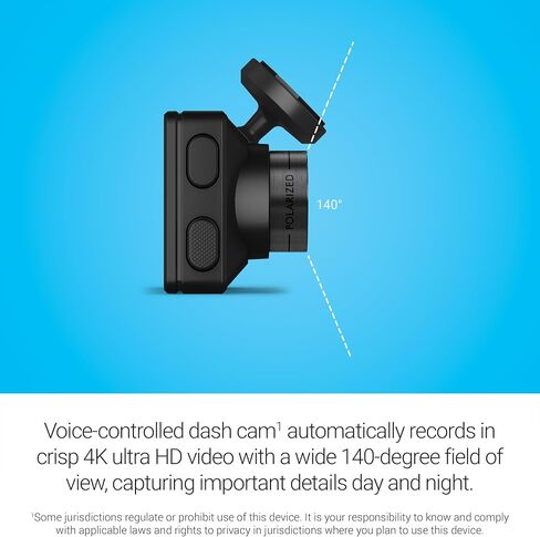 Garmin Dash Cam X110 Compact 1080p HD Camera | 140° FOV, Clarity Polarizer, Voice Control, GPS, 2.4" Display, Automatic Incident Detection Recording | Signature Series 64GB Micro SDXC Card in Saudi Arabia