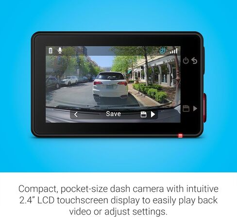 Garmin Dash Cam X110 Compact 1080p HD Camera | 140° FOV, Clarity Polarizer, Voice Control, GPS, 2.4" Display, Automatic Incident Detection Recording | Signature Series 64GB Micro SDXC Card in Saudi Arabia