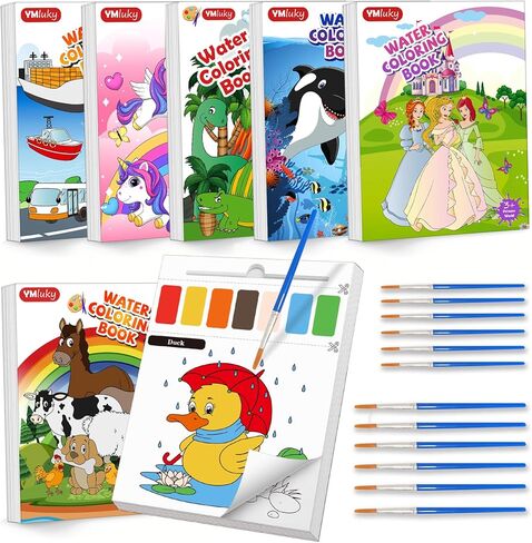 الطلاء باستخدام كتب مائية للأطفال، كتاب تلوين حيوانات البحر مع مجموعة ألوان مائية للأطفال، مجموعة تلوين للسفر، فنون وحرف يدوية مناسبة لعيد الميلاد in Kuwait