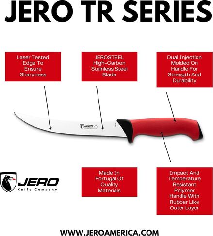 Jero 4 Piece P3 Butcher Meat Processing Set, Cimeter, Breaking, and Boning Knives - Includes Mundial Sharpening Steel in Saudi Arabia