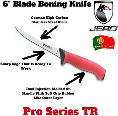 Jero 4 Piece P3 Butcher Meat Processing Set, Cimeter, Breaking, and Boning Knives - Includes Mundial Sharpening Steel in Saudi Arabia
