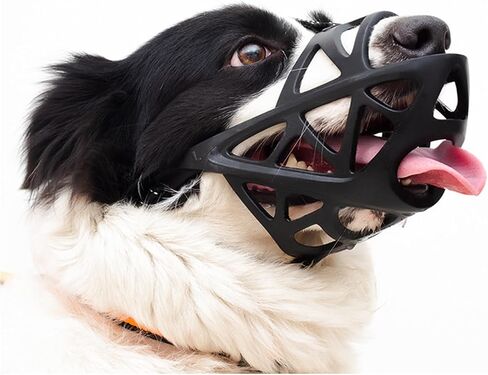 Dog Muzzle, Adjustable Pet Mask with Reflective, Breathable Pet Mask for Large Dogs, Medium Dogs, Small Dogs, Prevents Chewing and Biting,Basket Muzzle for Dogs in Saudi Arabia