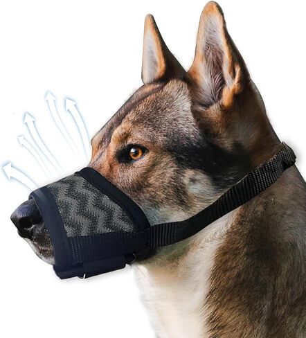 Dog Muzzle, Soft Mesh Muzzle for Small Medium Large Dogs Chihuahua Poodles Beagle Dachshund Corgis Labrador, Puppy Muzzle for Biting Chewing Grooming (Grey, XS-(Snout 5¼"-6")) in Kuwait