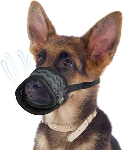 Dog Muzzle, Soft Mesh Muzzle for Small Medium Large Dogs Chihuahua Poodles Beagle Dachshund Corgis Labrador, Puppy Muzzle for Biting Chewing Grooming (Grey, XS-(Snout 5¼"-6")) in Saudi Arabia