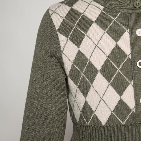 GRACE KARIN Girls Argyle Knit Sweater Dress Long Sleeve Fall Winter Christmas Dresses 6-14​Y in Kuwait