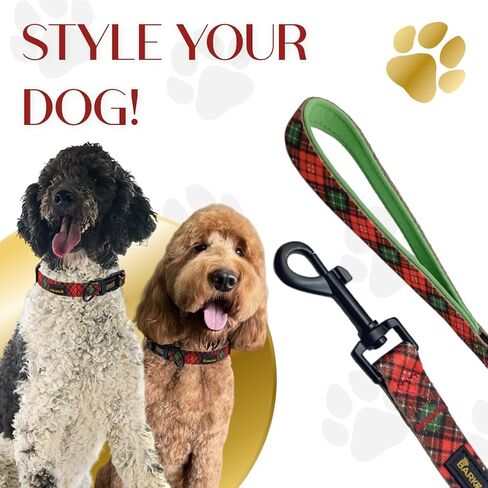 Dog Collar Leash Set - Premium Collar and Leash Combo with Stylish Bow & Poop Bag Holder - Ideal for Small, Medium & Large Dogs (M/S/L) (Large) in Saudi Arabia