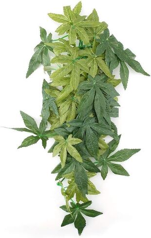 Yosooo Artificial Plants Fake Leaves Plastic Green Grass with Sucker for Aquarium Fish Tank Reptile Terrarium Habitat Box Cage Terrarium Ornaments Outside Home Garden Eco-Friendly Decor(50cm/19.69in) in Saudi Arabia