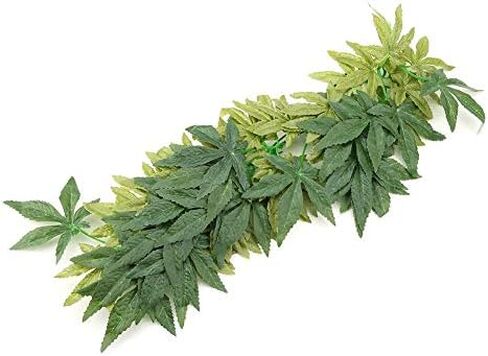 Yosooo Artificial Plants Fake Leaves Plastic Green Grass with Sucker for Aquarium Fish Tank Reptile Terrarium Habitat Box Cage Terrarium Ornaments Outside Home Garden Eco-Friendly Decor(50cm/19.69in) in Saudi Arabia