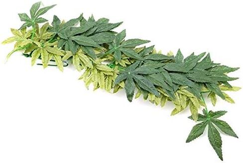 Yosooo Artificial Plants Fake Leaves Plastic Green Grass with Sucker for Aquarium Fish Tank Reptile Terrarium Habitat Box Cage Terrarium Ornaments Outside Home Garden Eco-Friendly Decor(50cm/19.69in) in Saudi Arabia