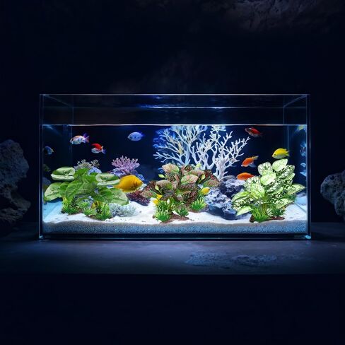 BEGONDIS 2Pcs Reptile Artificial Plants, Terrarium Plants Decorations, Aquarium Fish Tank Plant, Amphibian Habitat Hideout (Style-3) in Saudi Arabia
