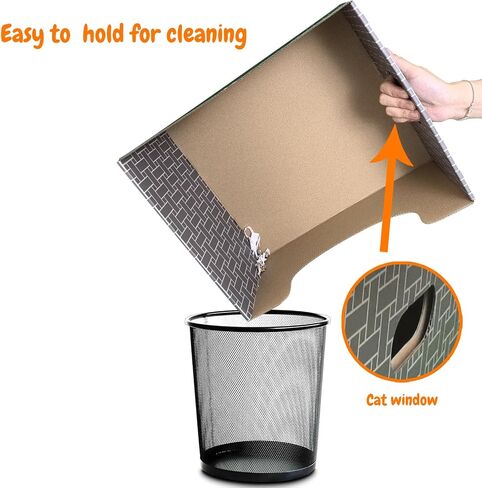 Cat Cardboard Scratcher with Extra-Large Box Bigger Space Double-Sided Scratching Refillable Pad Scratch Board Easy to Clean Scratched Lounger for Indoor Cats Weaving Patterns in Saudi Arabia