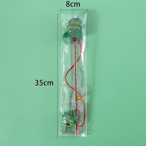Christmas Cat Wand Toy for Cats, Xmas Cat Gift Box, Interactive Kitten Toys for Indoor Cats, Cat Feather Toys with Bell for Christmas (Santa Claus) in Saudi Arabia