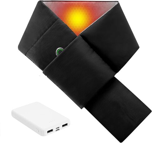 Heated Scarf with 5000mAh Battery Rechargeable Heating Pad for Neck Pain Relief, Electric Heated Neck Wrap Warmer with 3 Heat Levels, Cordless Thermal Brace Neck Heater for Men Women in Saudi Arabia