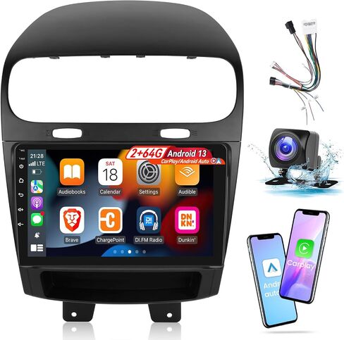[2G+64G] Car Radio for Dodge Journey 2011-2019 and for Fiat Freemont 2012-2014, 9 inch Touch Screen Android Stereo, HiFi Audio/Carplay/Android Auto/SWC/Bluetooth/WiFi in Saudi Arabia