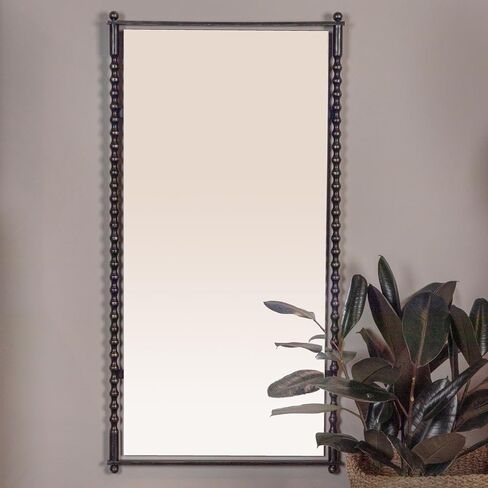 Creative Co-Op Cast Metal Framed Tall Wall Mirror, Black in Saudi Arabia