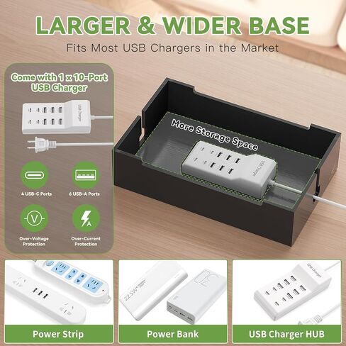Pezin & Hulin Bamboo Charging Station for Multiple Devices-Natural+White in Kuwait