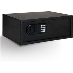 SnapSafe Gun Keypad Safe, XL – Keypad Handgun Safe for Your Pistol and Valuables – Electronic Keypad Entry with Backup Key – Black, Measures 20.5 x 14.8 x 8 Inches – Item 75435