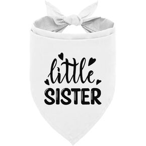 Little Sister Dog Bandana, Pet Dog Gender Revealing Triangle Scarf, Dog Bandana for Small Medium Large Dog, Pink Dog Bandana, Gift for Dog Lover, Funny Cute Dog Bandana (A67)