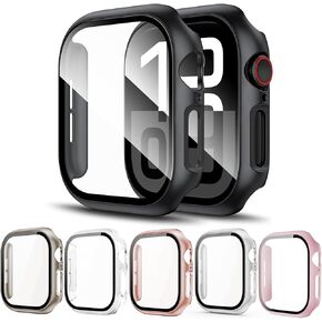 3 Pack for Apple Watch Ultra 2/Ultra 49mm Screen Protector Case, Protective Face Cover Hard PC Bumper Built-in Tempered Glass Film Ultra-Thin Guard for iWatch Ultra/Ultra 2 49mm Accessories