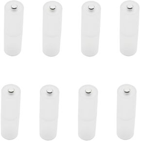 8 Pcs AAA to AA Battery Adapter Transparent Battery Converter AAA to AA with Metal Contacts on Bottom