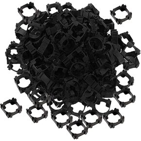 120pcs 18650 Lithium Battery Bracket, Black Plastic Lithium Ion Battery Pack Bracket, Safety Gasket, Storage Bracket, Cylindrical Battery Bracket, for DIY Battery Fixing