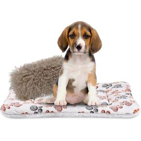 Dog Crate Bed with Calming Dog Pillow for Medium & Large Sized Dog, Fluffy Kennel Mat Machine Washable Dog Crate Furniture for Indoor 27x20inches
