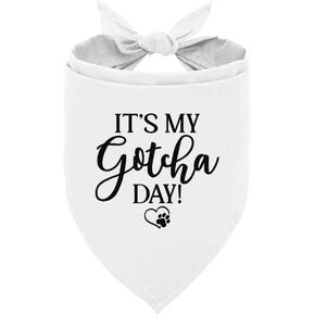 It's My Gotcha Day Dog Bandana, Blue Dog Bandana, Happy Gotcha Day, Dog Adoption Day, Pet Bandanas, Accessories for Dog Lover, Adoption Day Gifts, Pet Scarf (C56)