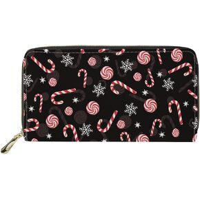 Womens Leather Wallets Long Style Puse Clutch Bag for Lady Girls Outdoor Money Clip Phone Card Holder Zip Around