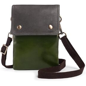 Katloo Genuine Leather Crossbody Purse for Women, Passport Pouch Cell Phone Bag Shoulder Handbags Card Holder Wristlet Wallet Clutch Fit for iPhone 16 15 14 13 Pro Max Samsung Galaxy S24+ S23+ (Green) in Kuwait