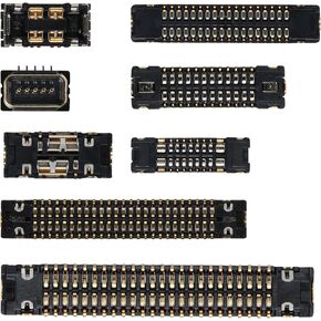 8 PCS for iPhone 8 Motherboard Connection Socket Kit Combination A Includes On/Off Power Battery Wireless Charging Port Replacement for iPhone8 Rear Front Camera LCD Touch Receptacle Sockets