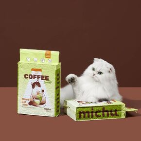 Michu Mixed Tofu Cat Litter, Heavy Duty Flushable Kitty Litter, 5.5Lb/88Oz Original 4 Pack