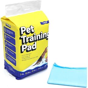 Puppy Pads, Wee Pads, 24"x24" PAWOW Disposable Potty Pee Pads for Small Dogs Cat, Doggy Training Pads Doggie Wee Pads, Leak-Proof Dog Pee Pad with Adhesive Tabs Indoors, Pañales para Perros