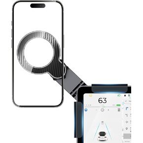 Nycetek Car Phone Mount for Tesla, Strongest Magnetic [No Glue Required], 2024 Newest Phone Holder for Tesla Model 3 / Y/Cybertruck Accessories, Fits for All iPhone & Android Phones
