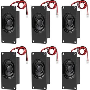 6pcs Speakers 3 Watt 4 Ohm Mini Speaker 4ohm 3w Loundspeaker Micro Speaker with JST-PH2.0 Interface Compatible with Small Electronic Projects