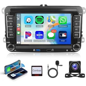 2G+64G Car Radio for VW Golf 5 6 Passat Jetta Caddy EOS T5 Tiguan Touran CC Polo, Rimoody Android 13 Car Stereo CarPlay Android Auto 7 Inch Touch Screen GPS Bluetooth FM/RDS SWC Backup Camera