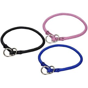 Nylon Round Braided Choke Collar, 24" x 5/8", Royal Blue