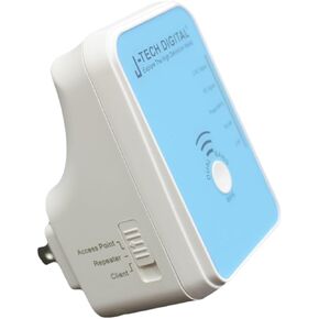 J-Tech Digital ® 300Mbps 2.4GHZ 5GHZ Dualband Wireless Range Extender WiFi Repeater Full coverage Router Wifi Repeater Supports Router, AP, Repeater and Backward Compatible with 802.11b/g